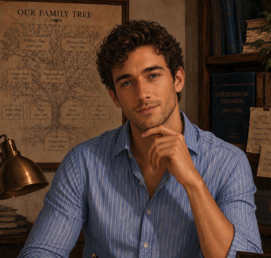 Clive in his study
